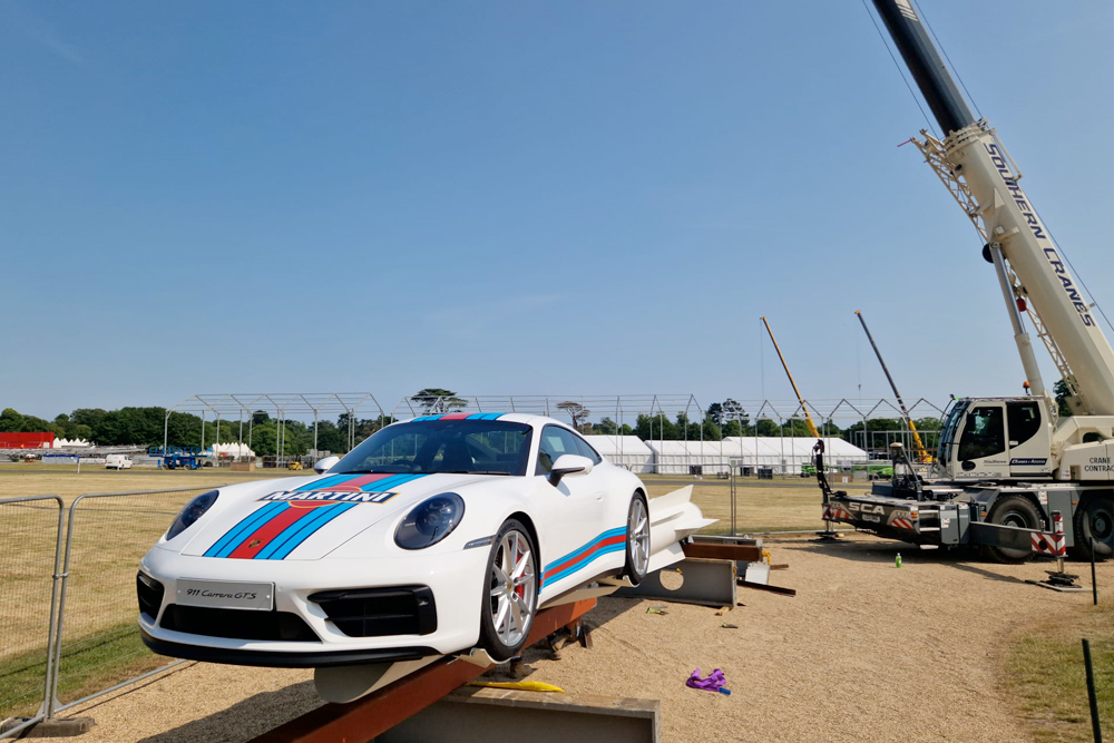 Goodwood FOS Festival of Speed specialist lifting and crane hire