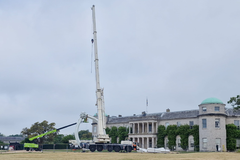 Goodwood FOS Festival of Speed specialist lifting and crane hire