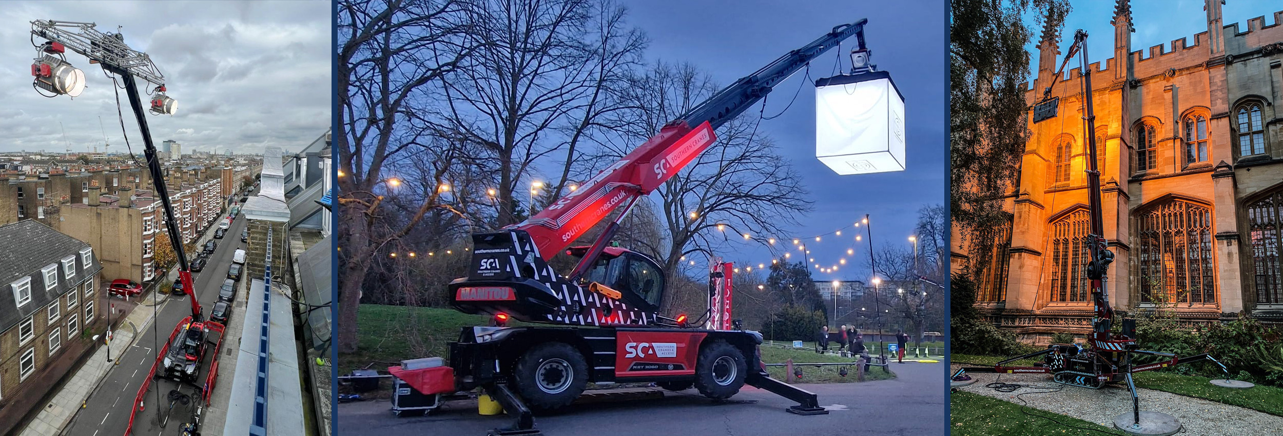 Crane hire for film, media, events and TV