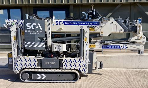 Hoeflon C10e Spider Crane for hire