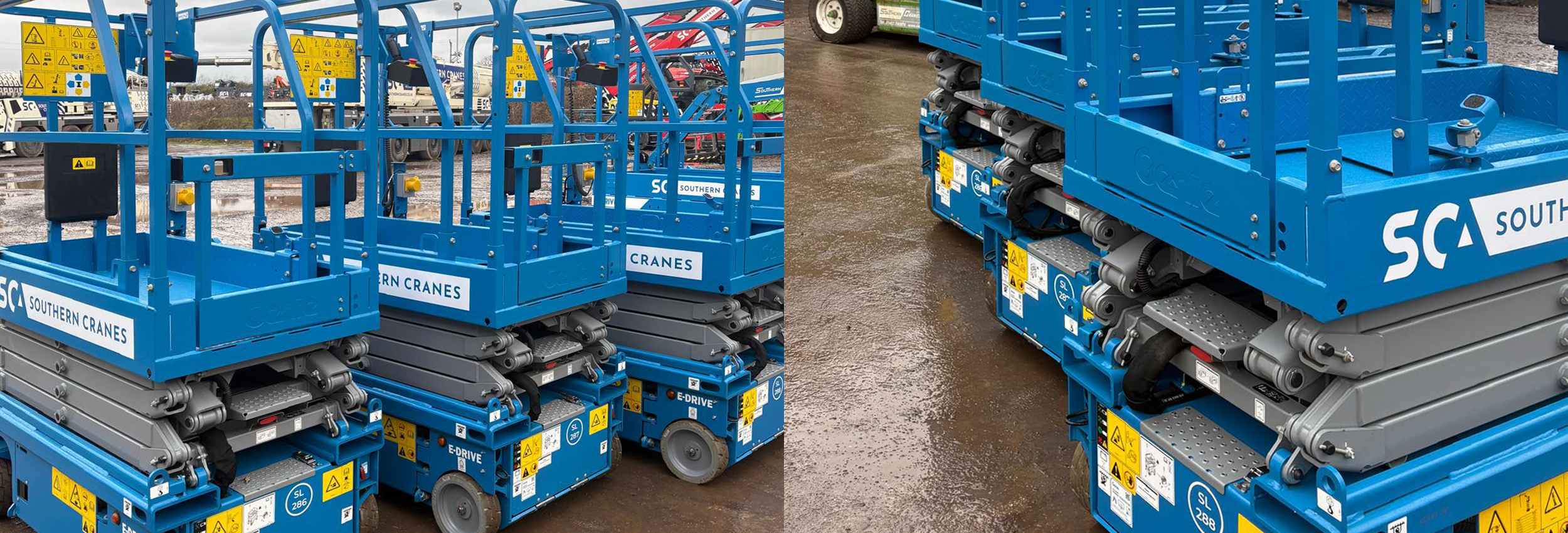 Powered access scissor lifts for hire at Southern Cranes & Access, Sussex