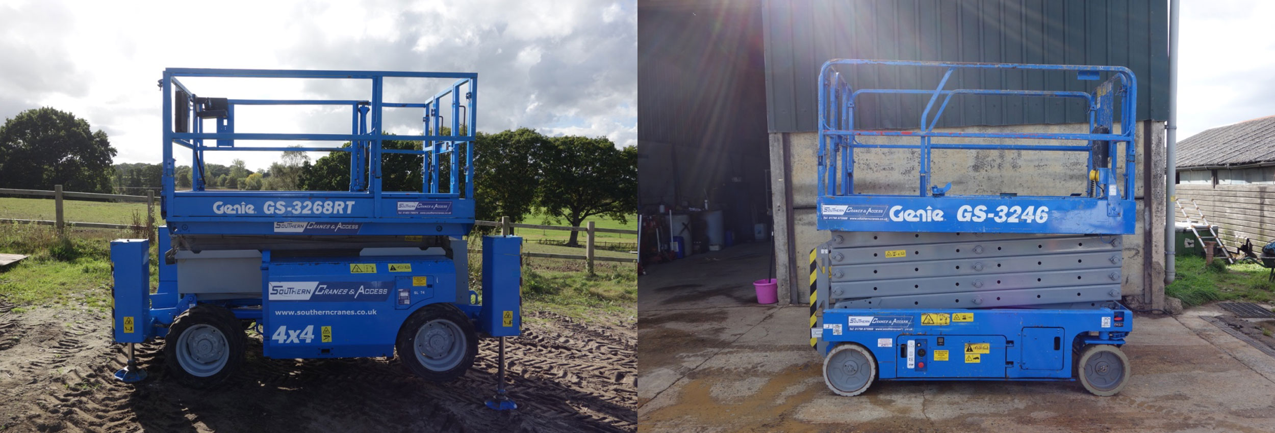 Powered access scissor lifts for hire at Southern Cranes & Access, Sussex