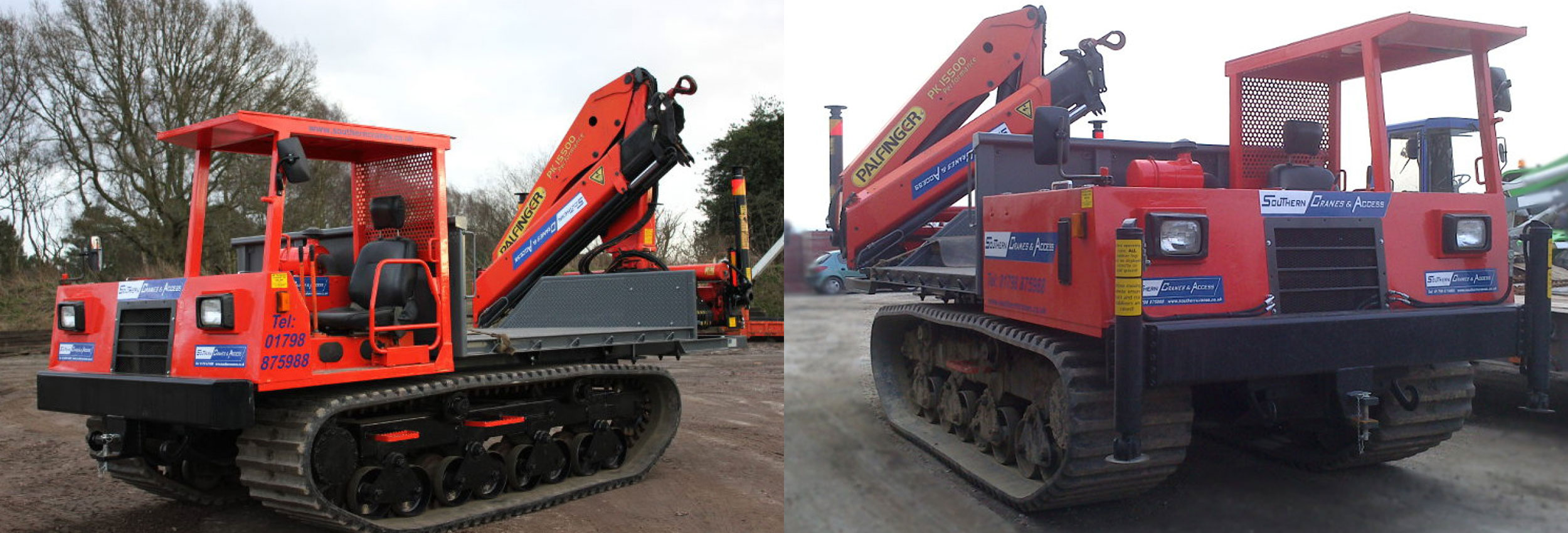 Tracked carrier hire at Southern Cranes & Access, West Sussex, South East, London